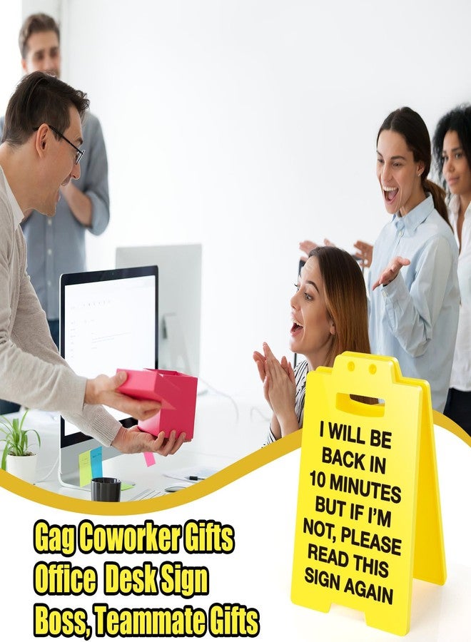 MBL Funny Office Desk Sign - Out to Lunch Be Right Back, Gag Fun Office Desk Signs Cubicle Decor White Elephant Stocking Stuffers Christmas Xmas Holiday Gift for Coworker Teammate Employee Boss - Image 5